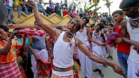 Devotees offer sacrifices before Bengali new year begins