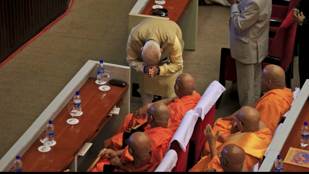 PM Modi greets monks