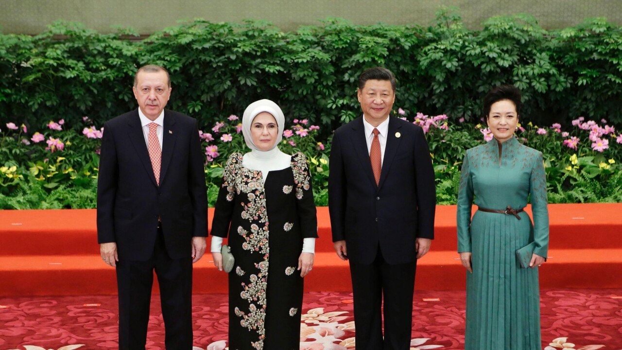 Turkish President Recep Tayyip Erdogan and his wife