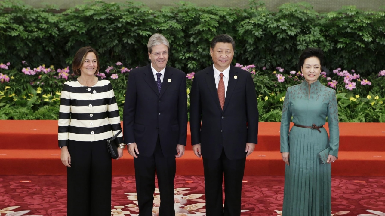 Italian Prime Minister Paolo Gentiloni and his wife