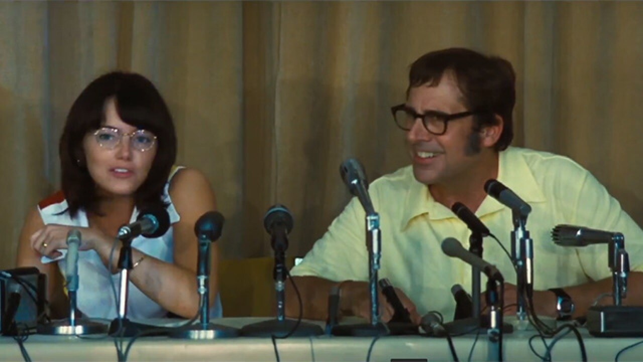 Watch Emma Stone Steve Carell Live As Billy Jean King And Bobby Riggs In First Battle Of The 6413