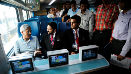 Central Railway General Manager Dk Sharma with other officials