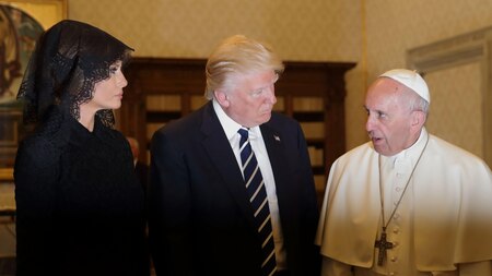 Pope Francis with POTUS and FLOTUS