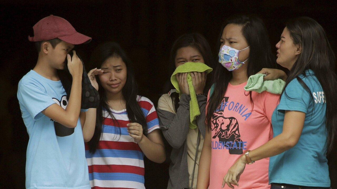 Relatives and friends of victims