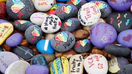 Colourful Stones with messages