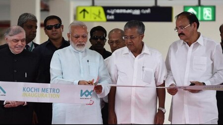 PM Modi inaugurates the Kochi metro