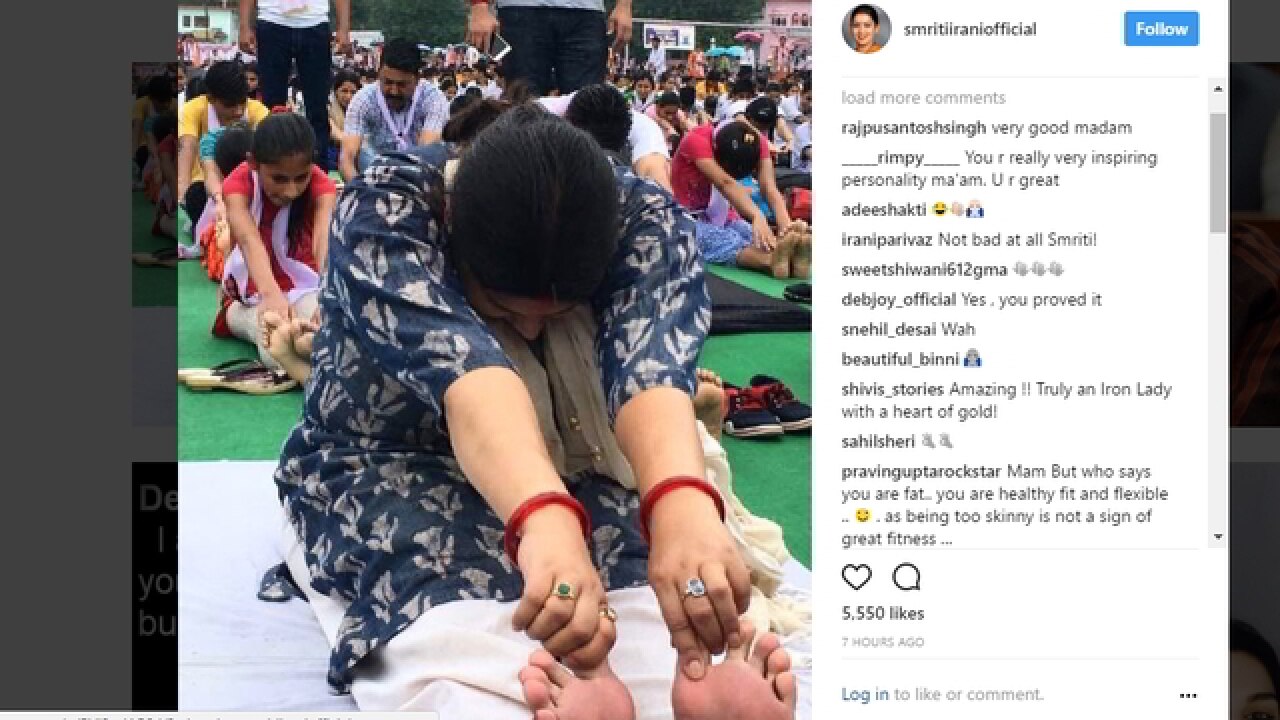 Who said fat can't be flexible? Smriti Irani wins social ...