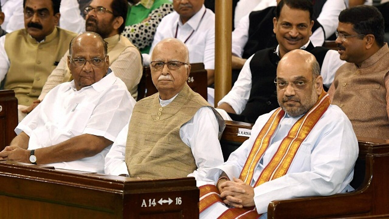 LK Advani, Amit Shah and Sharad Pawar