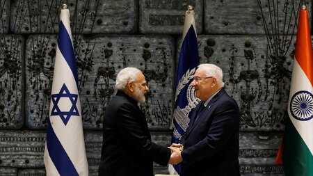 PM Modi with Israeli President Rivlin