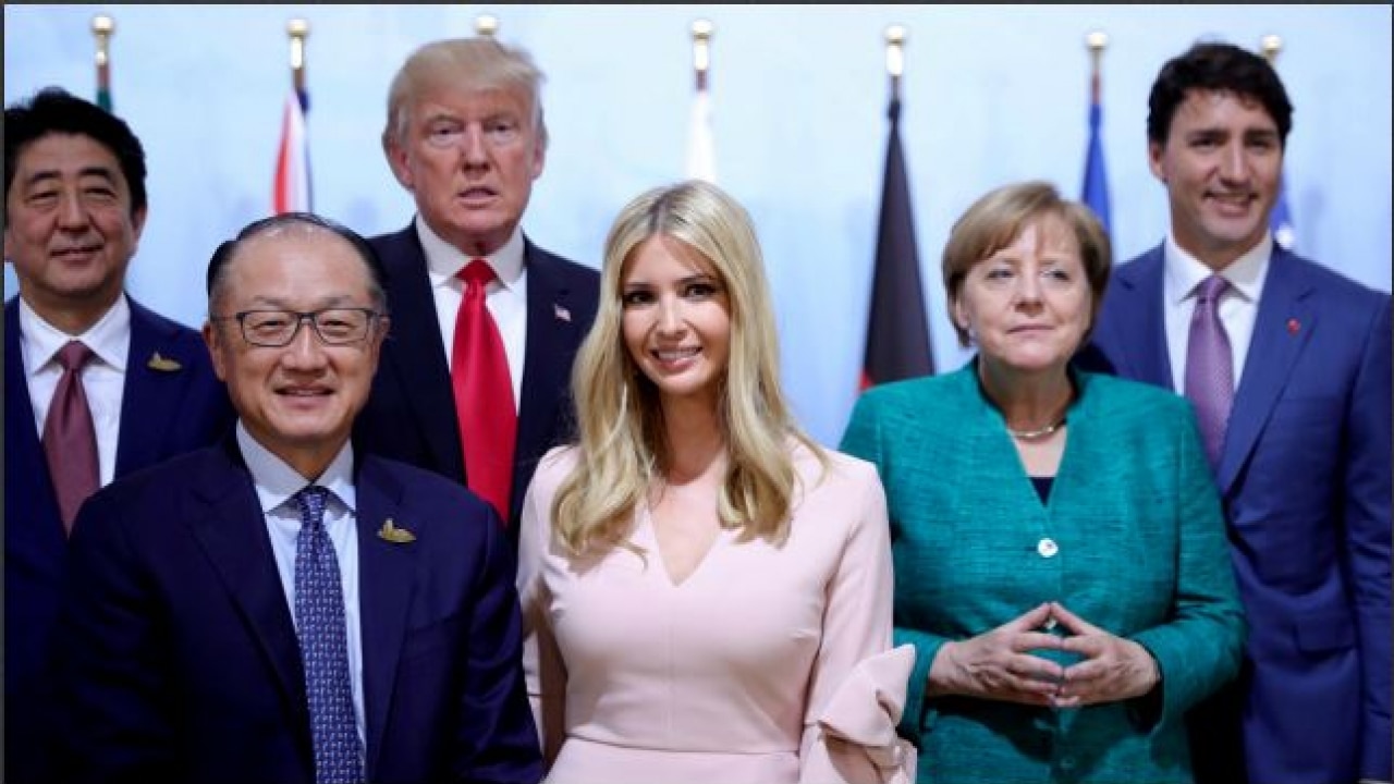 Outrage after Ivanka sits at high table with world leaders in place of Donald Trump