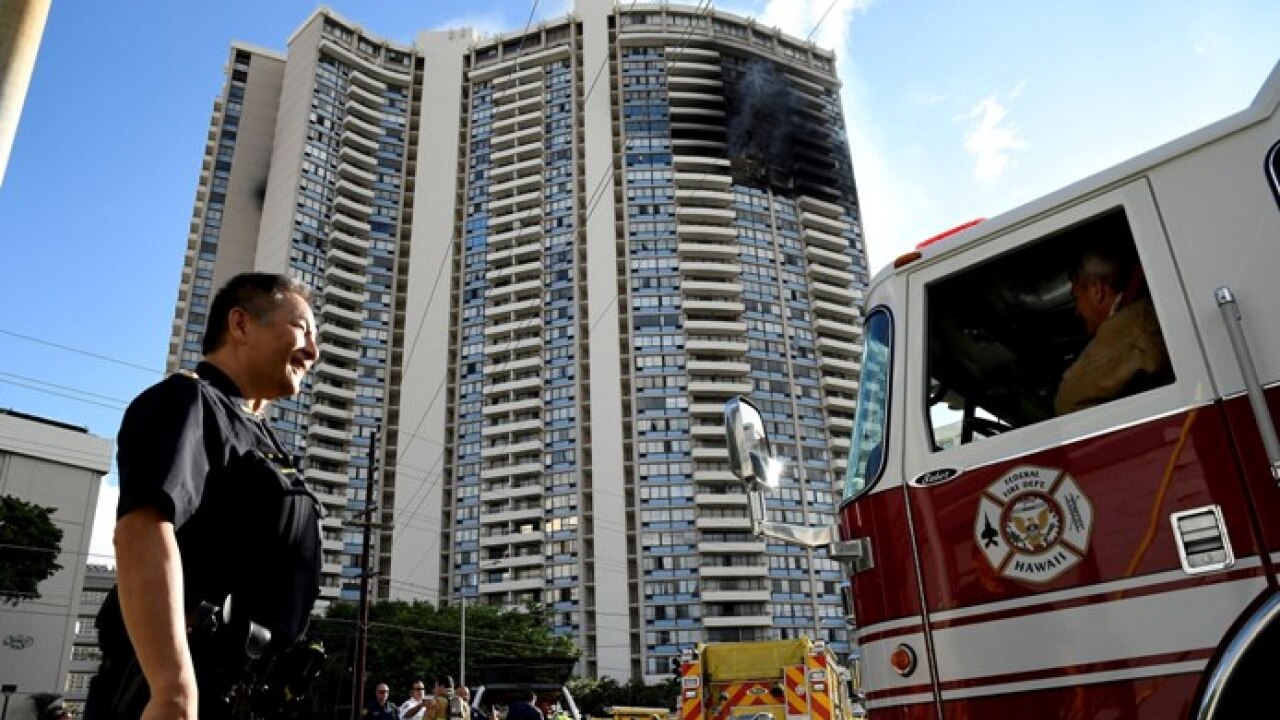 Honolulu Fire in 36story building kills three, injures five