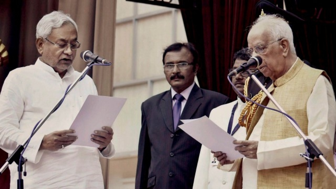 In Pics: Nitish Kumar Takes Oath As Bihar CM