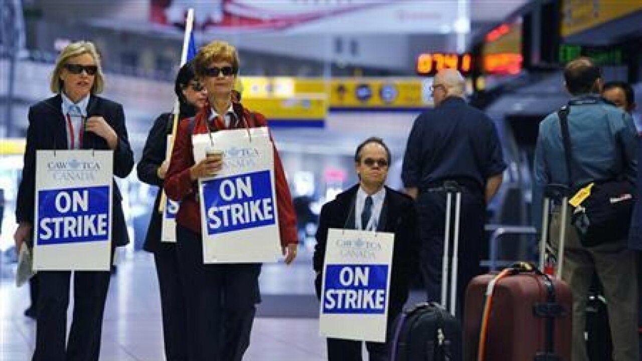 Toronto Baggage handlers' union goes on strike at Canada's busiest airport