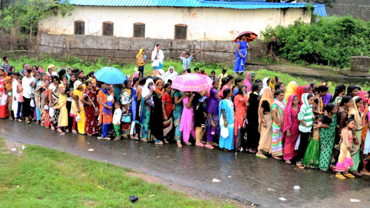 Women outside Central Jail