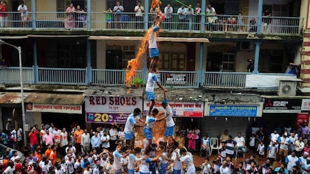 A sporty event that re-enacts Lord Krishna stealling butter in his childhood