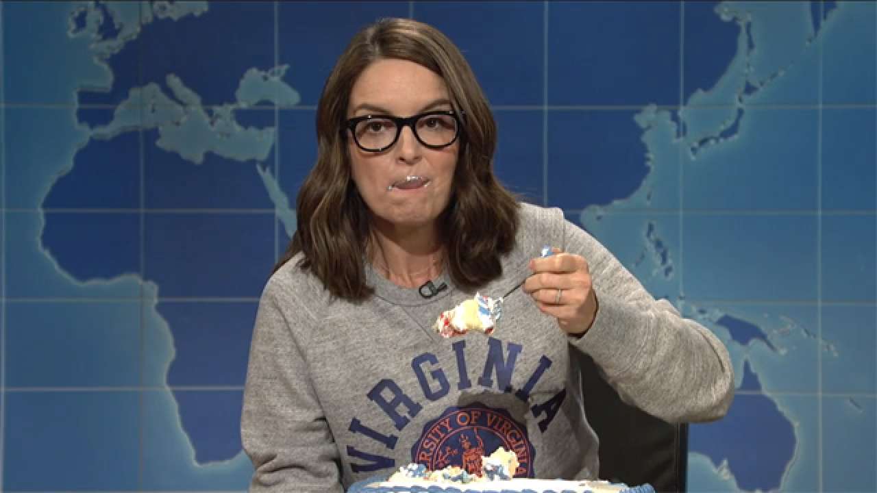 WATCH: Tina Fey eats cake for America as she slams Donald Trump, alt ...