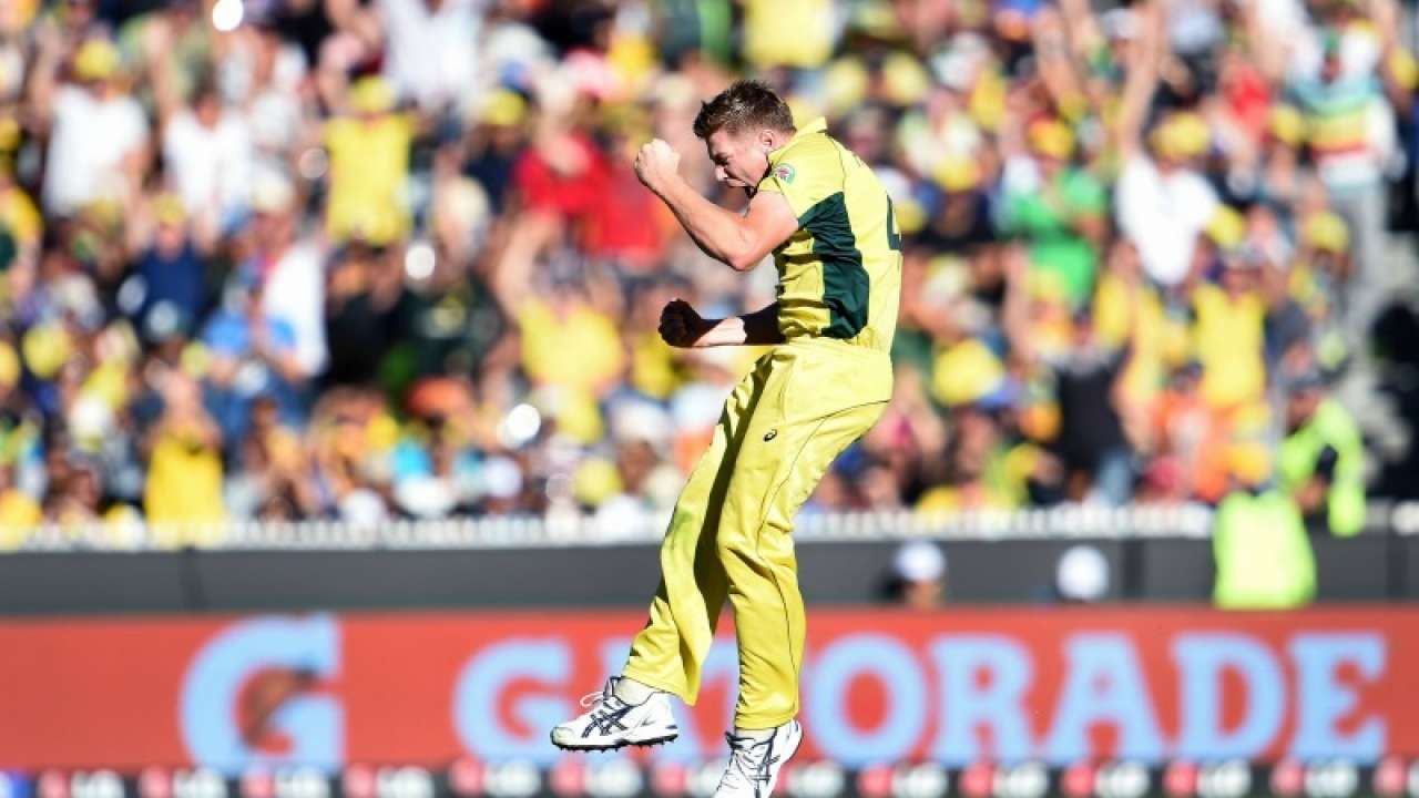 James Faulkner (in pic) exults after dismissing Luke Ronchi