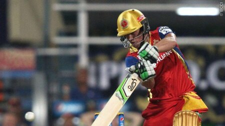 AB De Villiers smashed a vital 28 for RCB