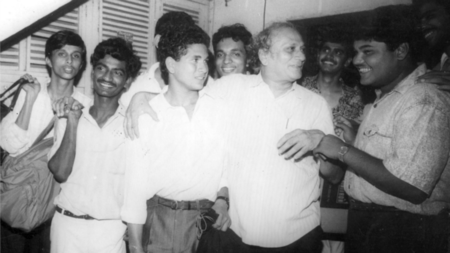Sachin with his father Ramesh Tendulkar