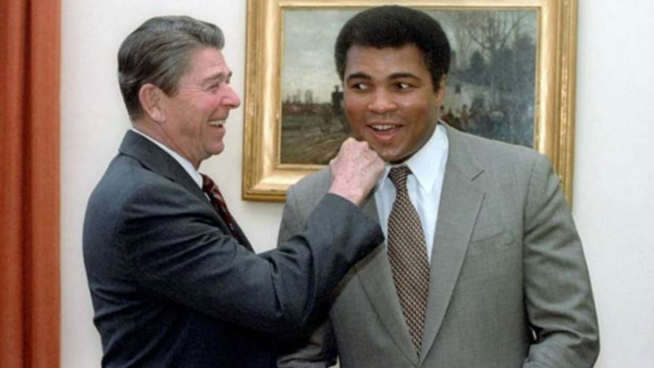 President Ronald Reagan and Muhammad Ali