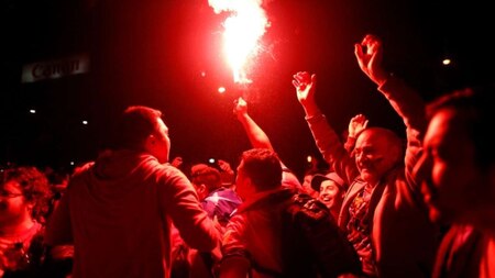 Chileans celebrating