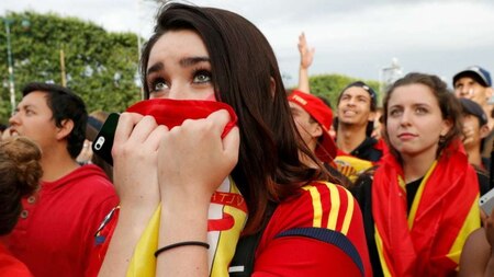 Spain's fans react