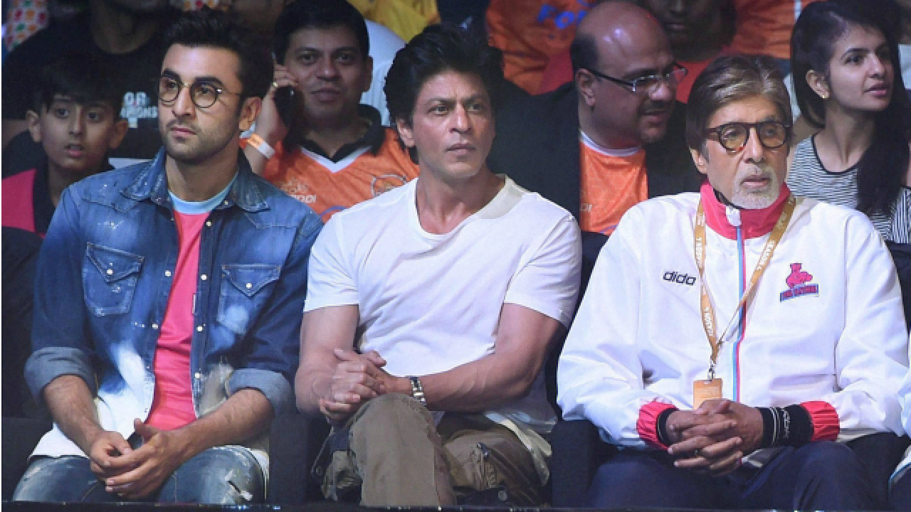 Three generation of superstars sitting in for a game