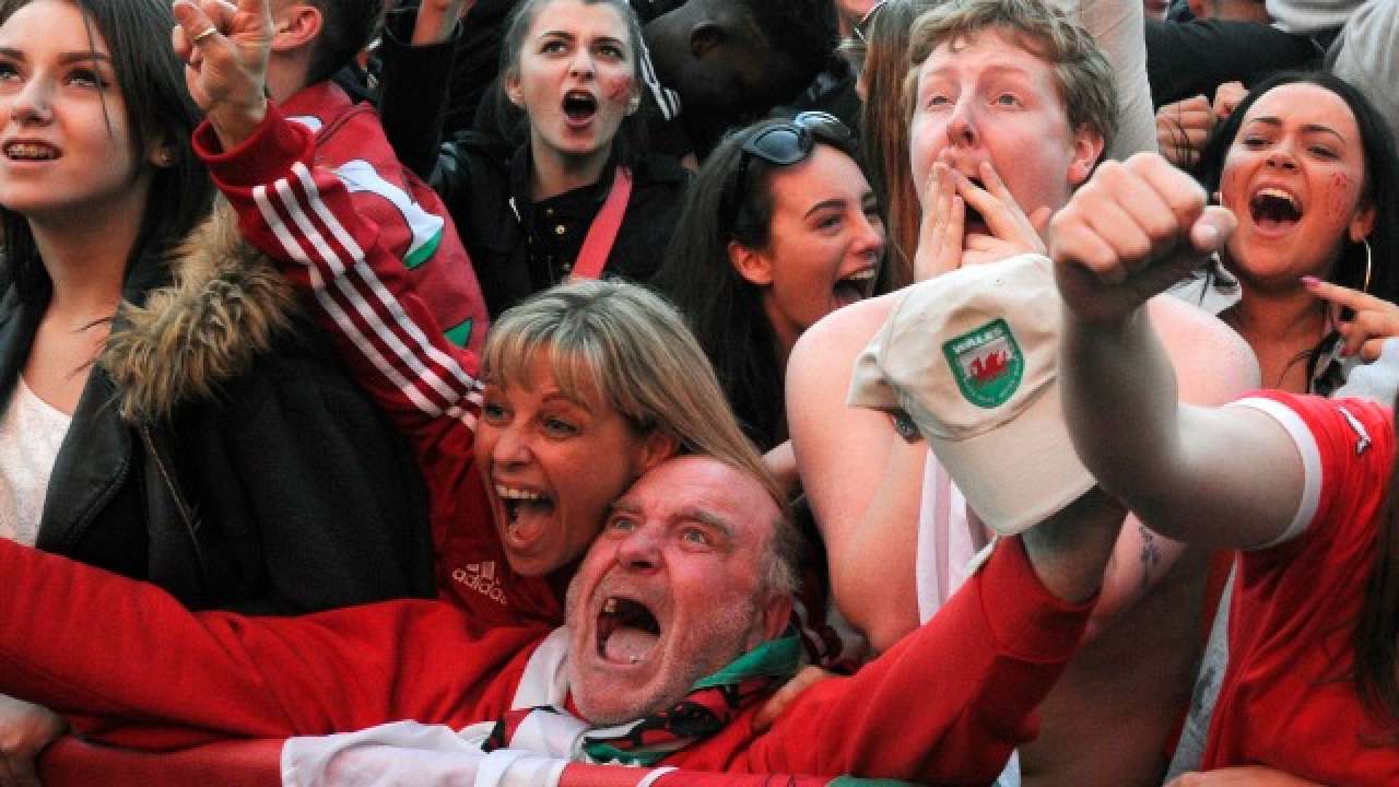 Fanzone erupted after the second goal