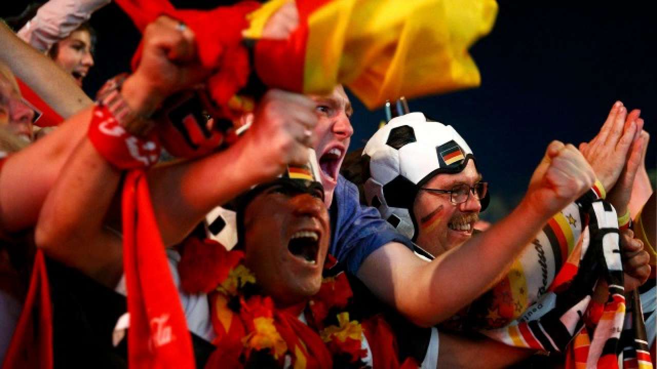 German fans at Fanzone in Berlin
