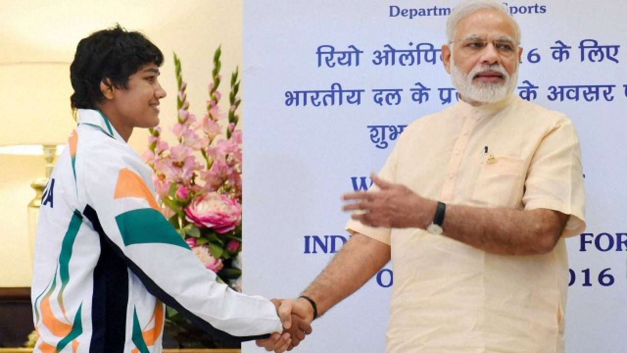 Wrestler Babita Kumari and Narendra Modi