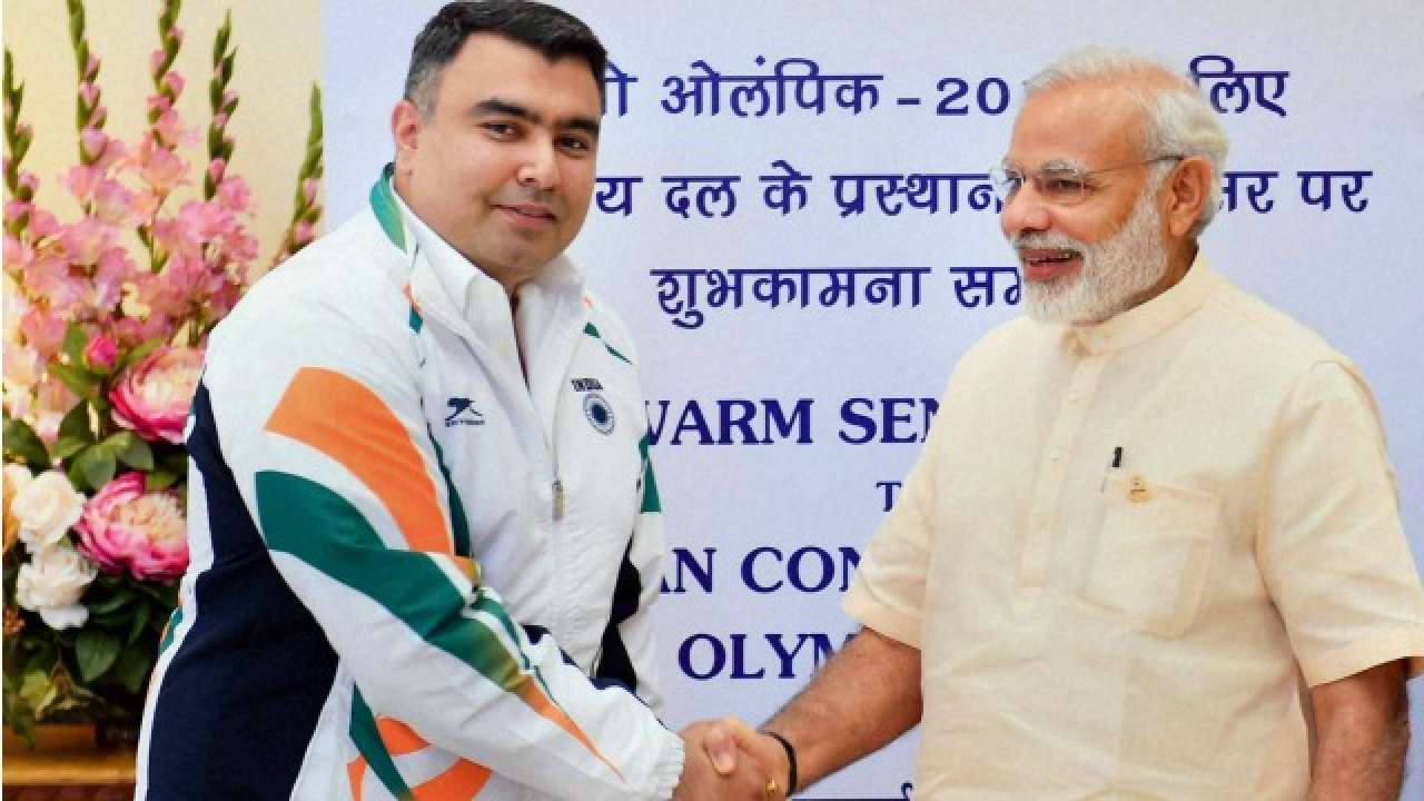 Shooter Gagan Narang with PM Modi