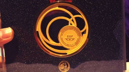 Bindra's medal from the 2014 Commonwealth Games