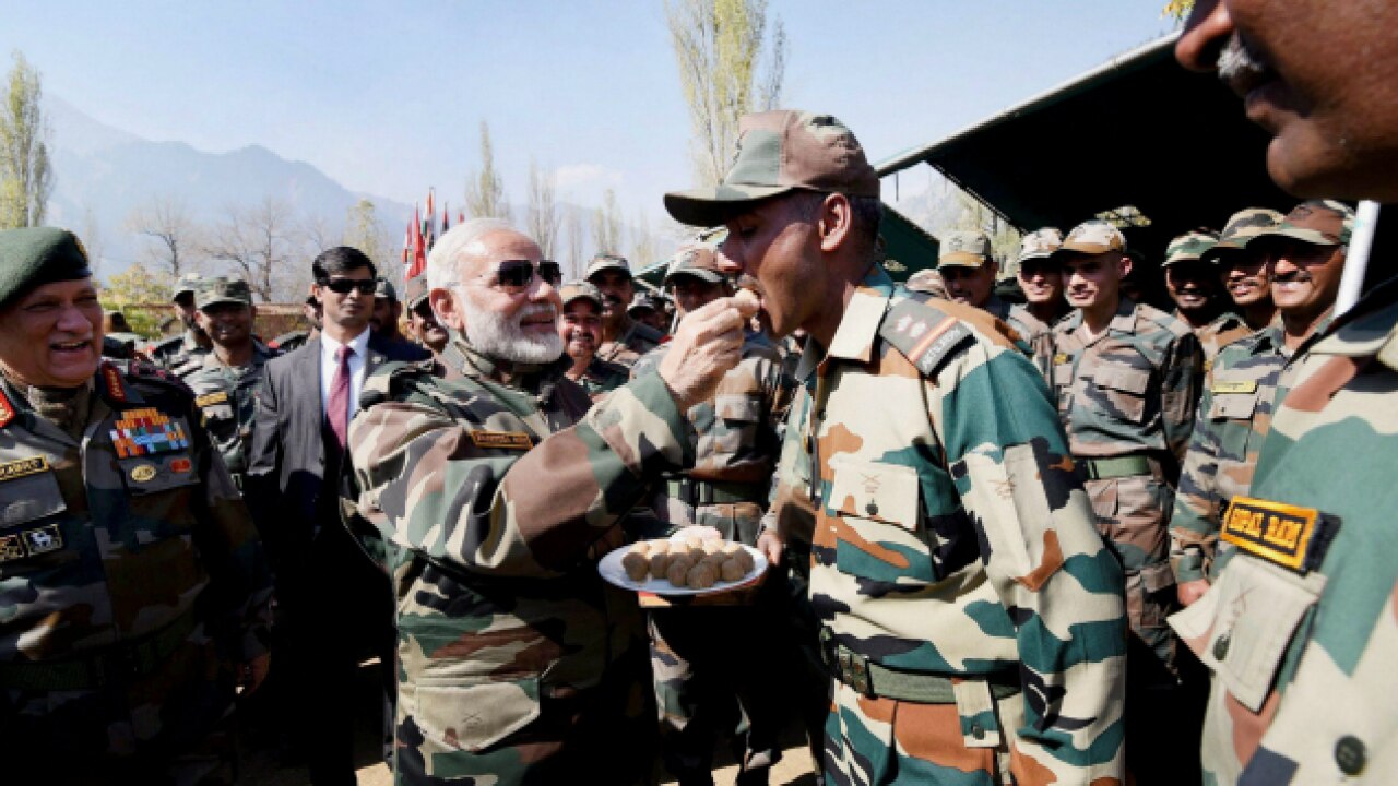 In pics: How PM Modi made it a memorable Diwali for jawans in Gurez in ...