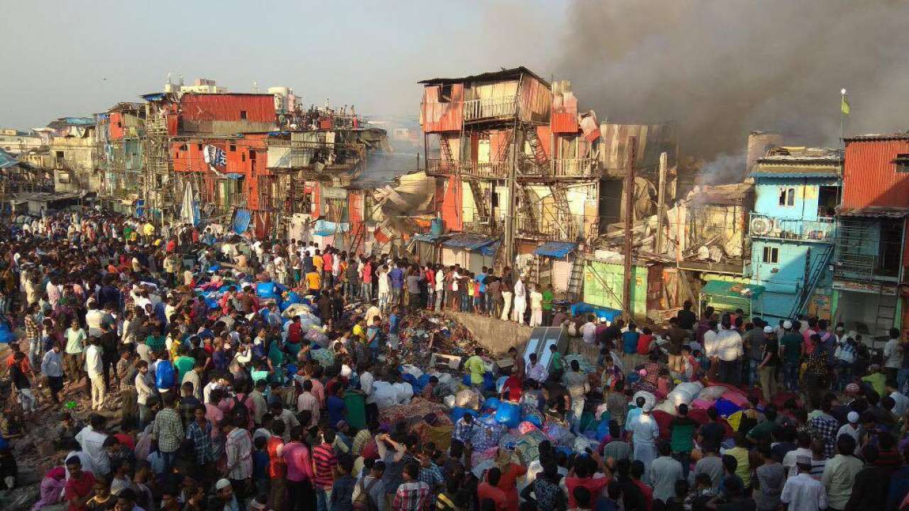 Massive fire breaks out in Mumbai's Bandra east during demolition drive