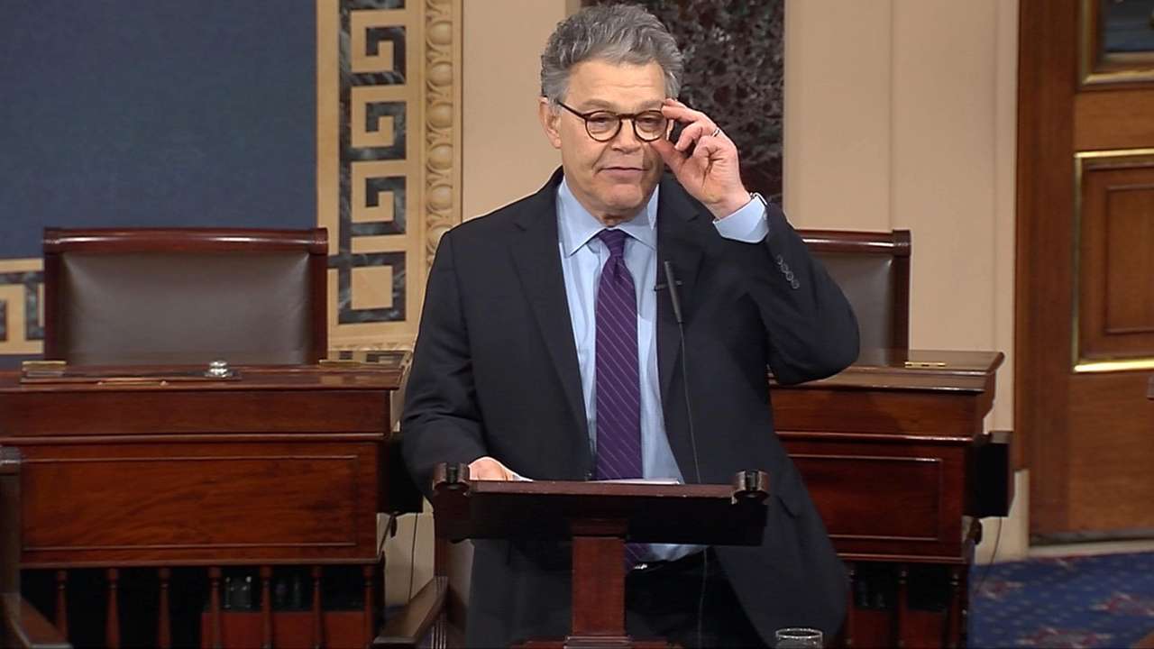 Minnesota democratic senator al franken announces his resignation after multiple claims of sexual misconduct