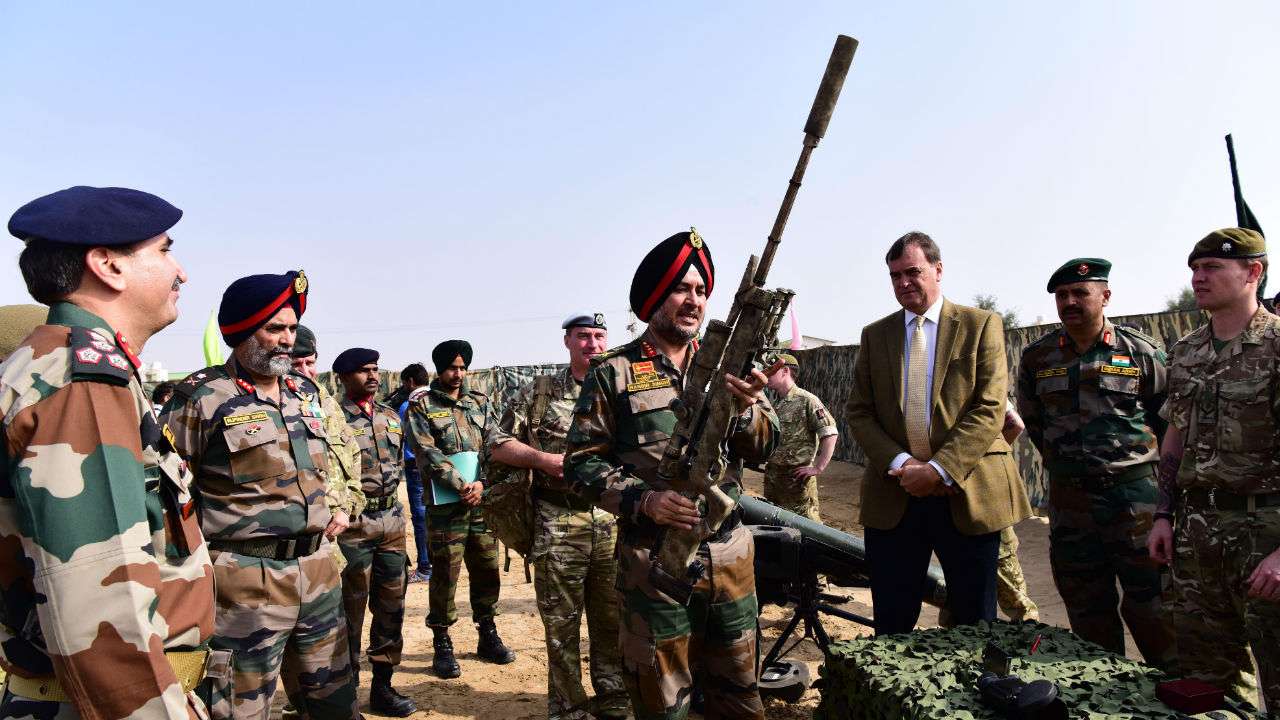 WATCH: Indian Army raises war cry during joint military exercise AJEYA  WARRIOR-23 with British Army