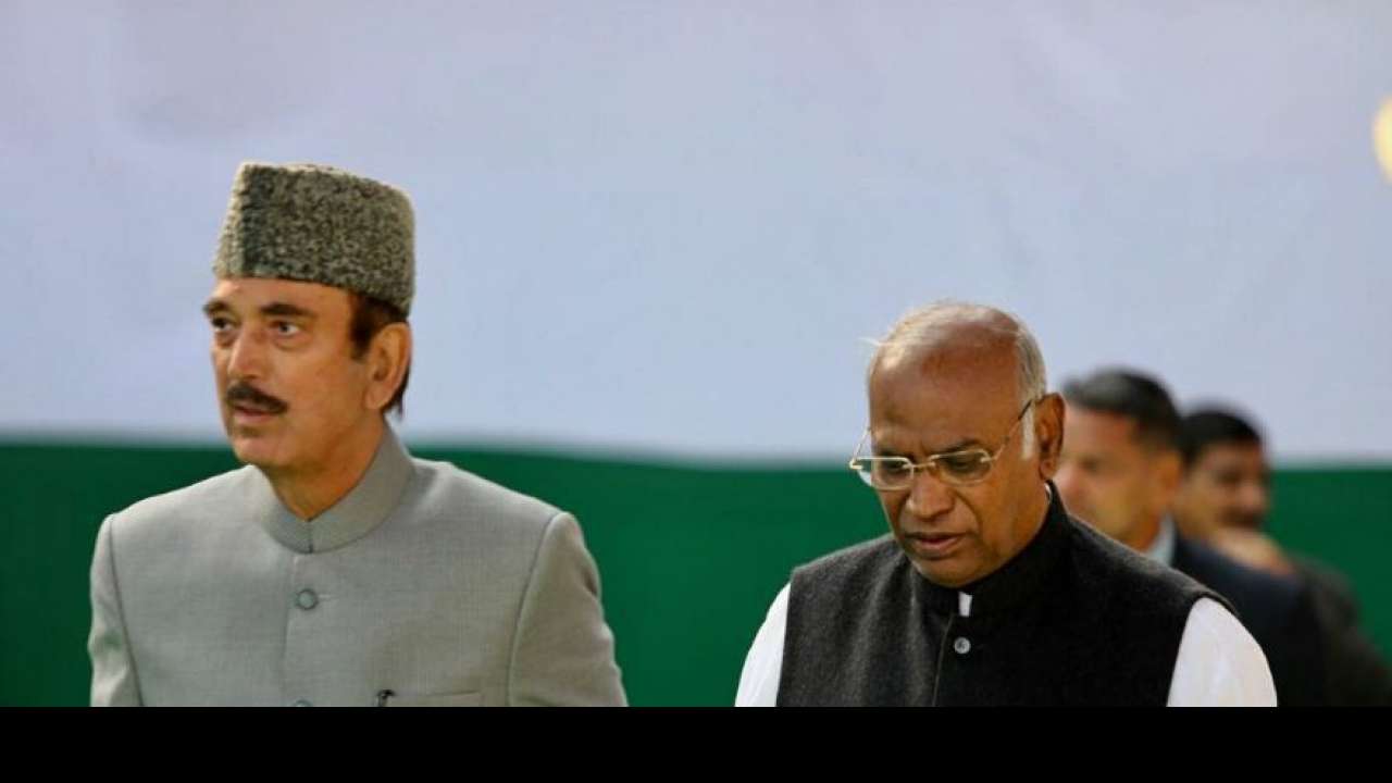 Mallikarjun Kharge and Ghulam Nabi Azad