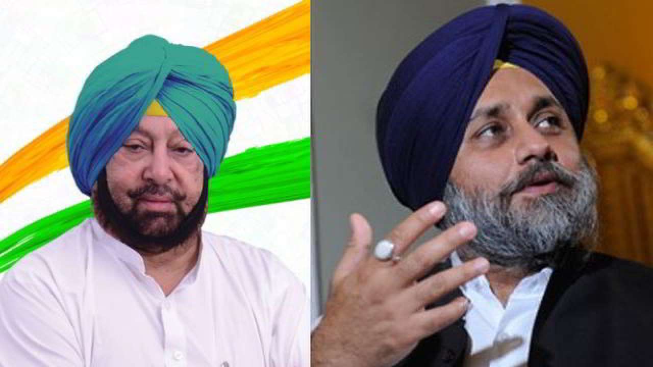 Image result for sukhbir badal and captain amrinder Singh