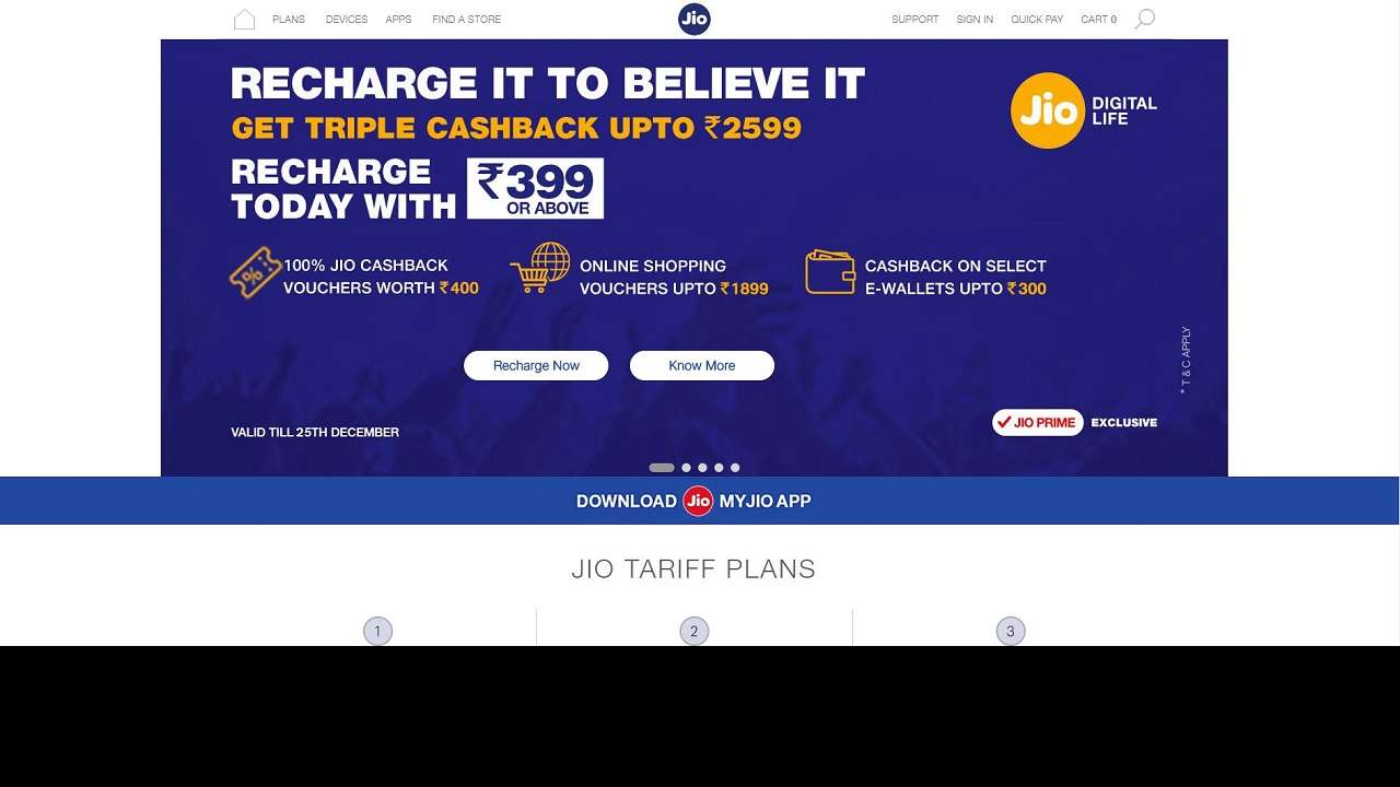 Here Comes The Christmas Gift For Reliance Jio Customers Triple