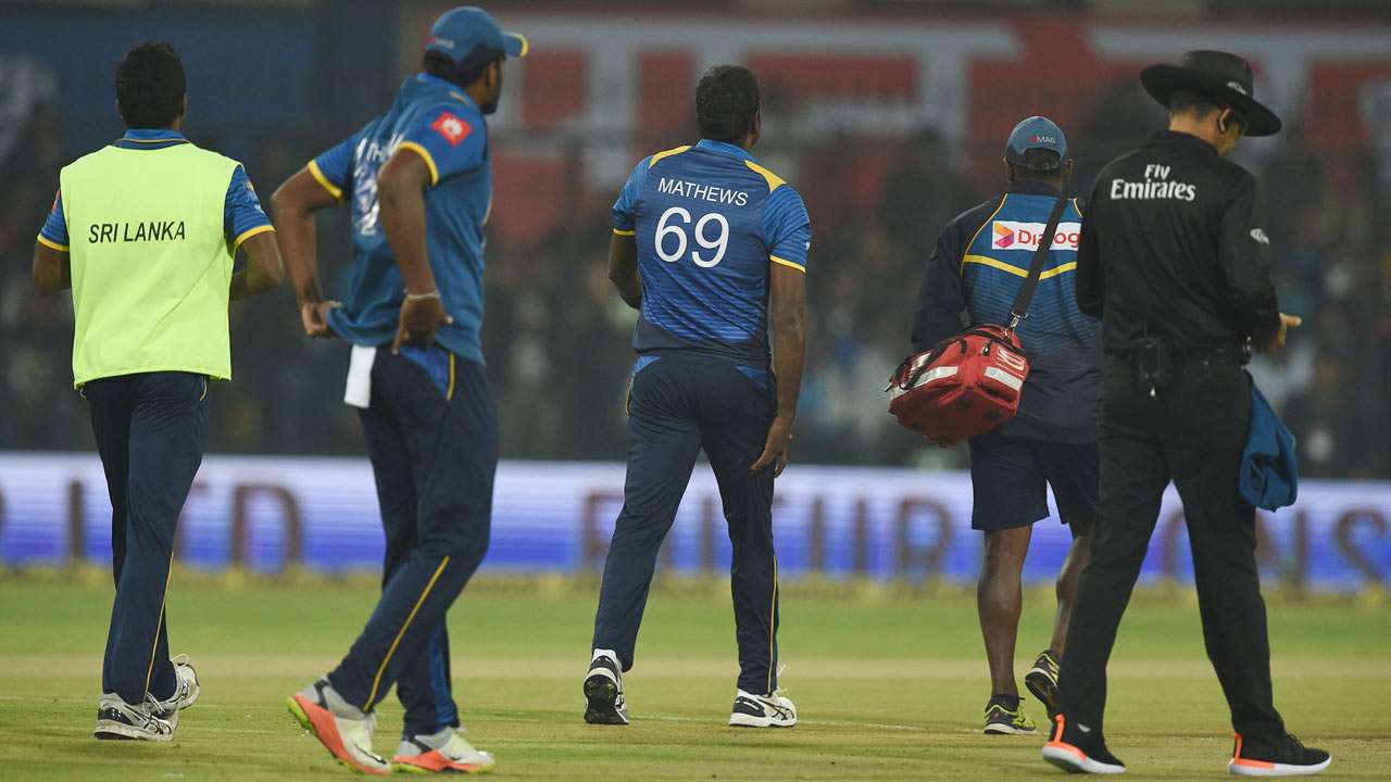India V S Sri Lanka Hamstring Injury Sidelines Angelo Mathews