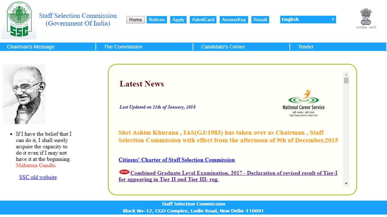 Ssc cgl tier 1 result 2017: revised cut-off marks for combined graduate level exam released on ssc. Nic. In