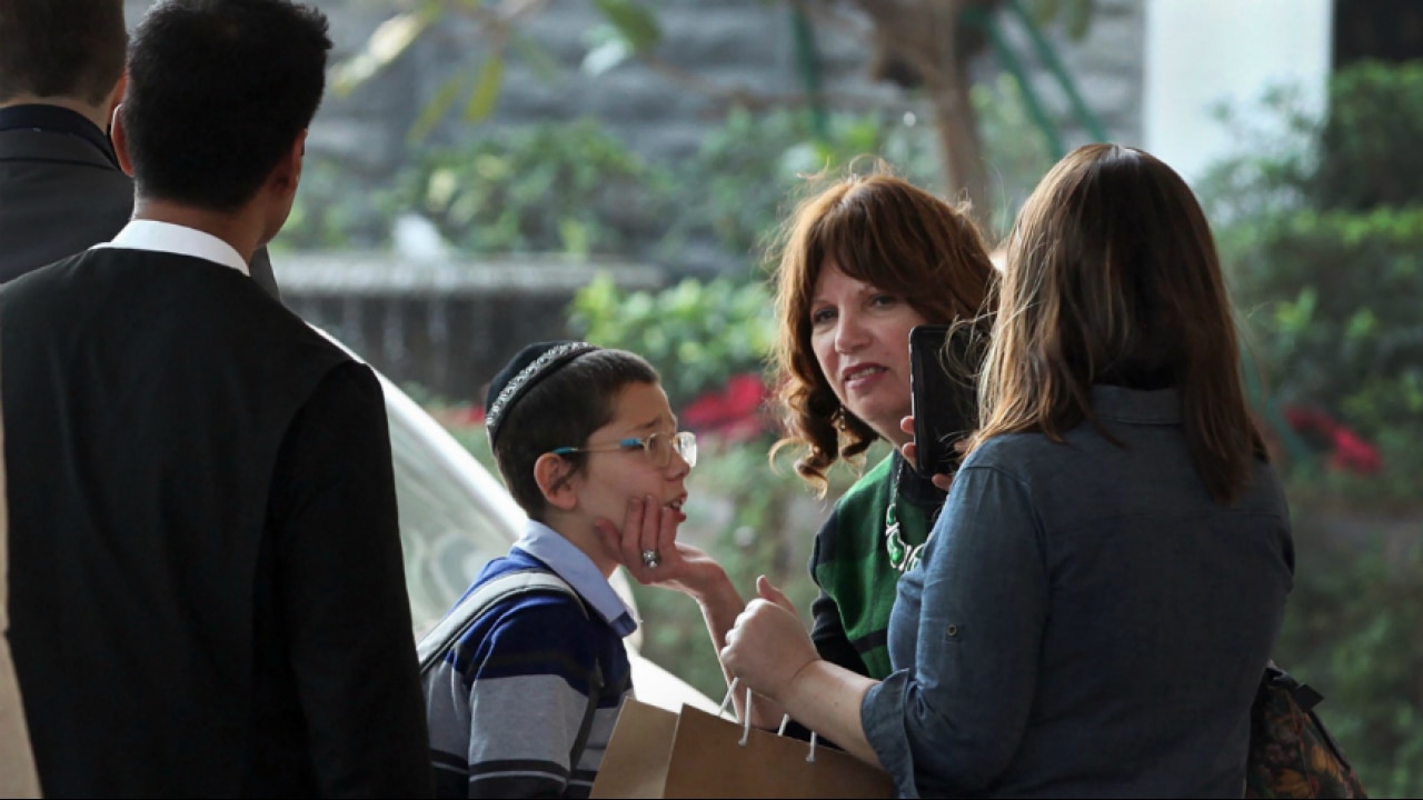 Israeli boy Moshe Holtzberg at Taj Hotel in Mumbai