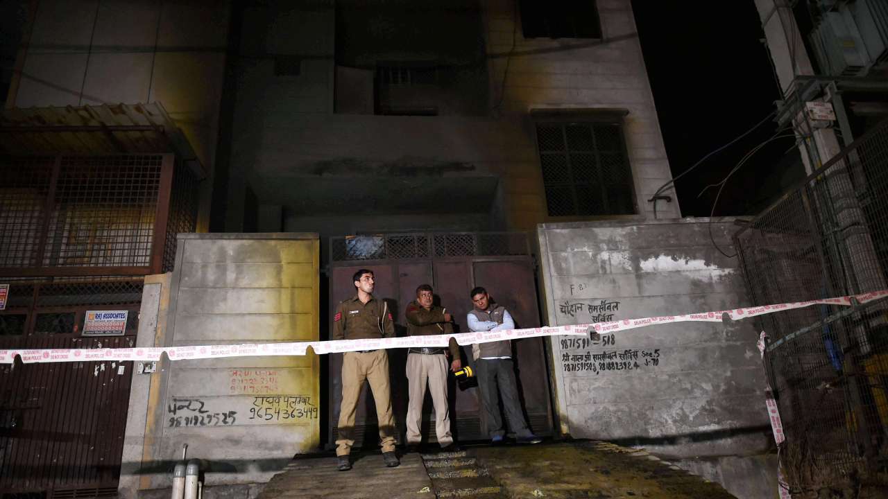 Cordoning off the area