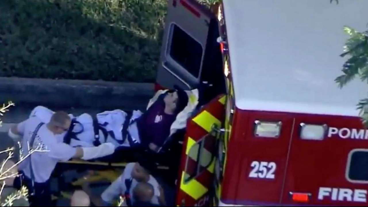 Man placed in handcuffs