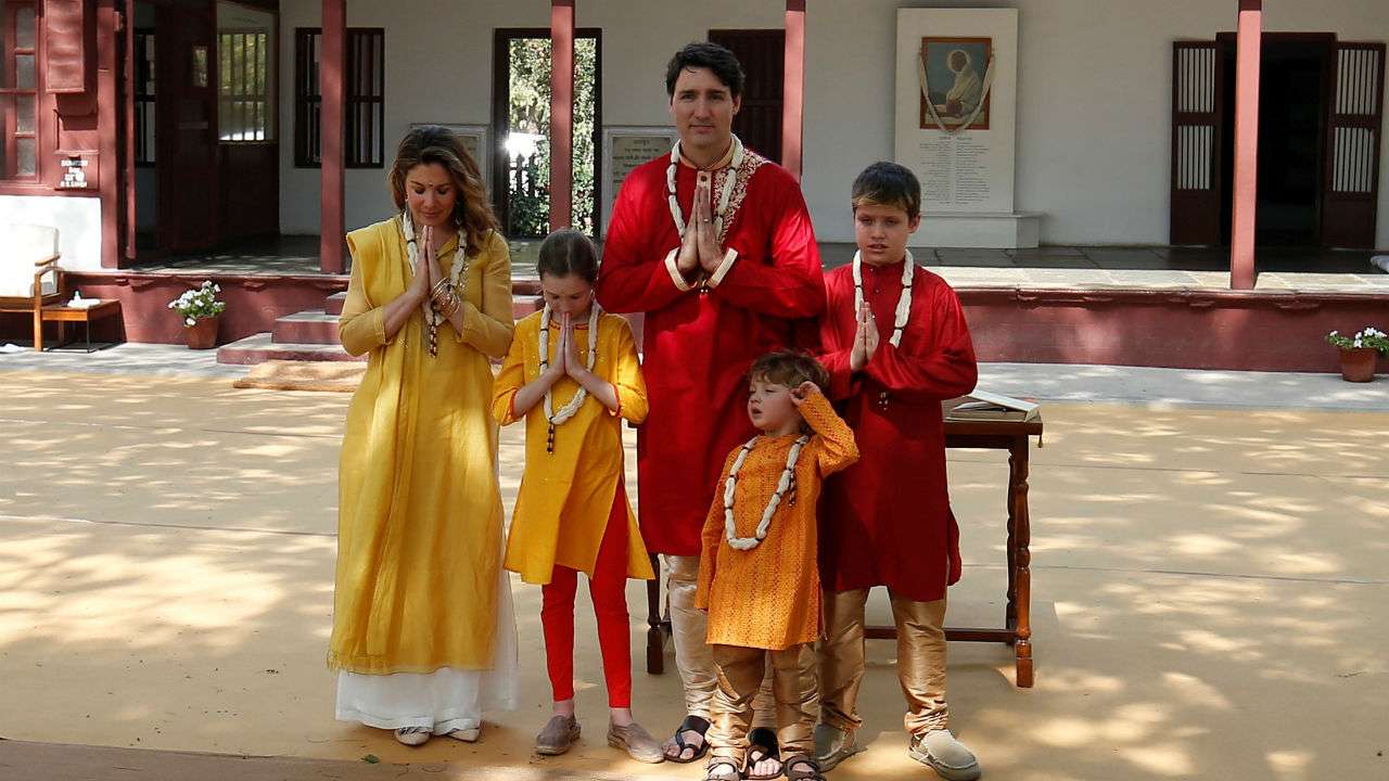 Canadian Prime Minister Justin Trudeau, his wife Sophie Gregoire Trudeau