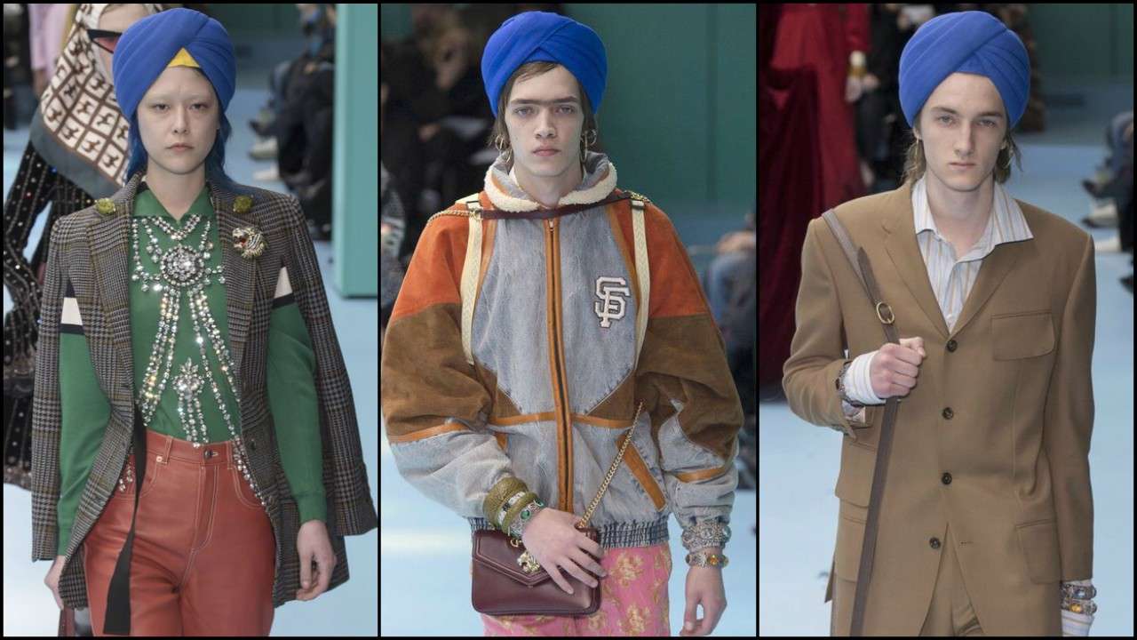 Gucci Models Wearing Turbans Fall 2018