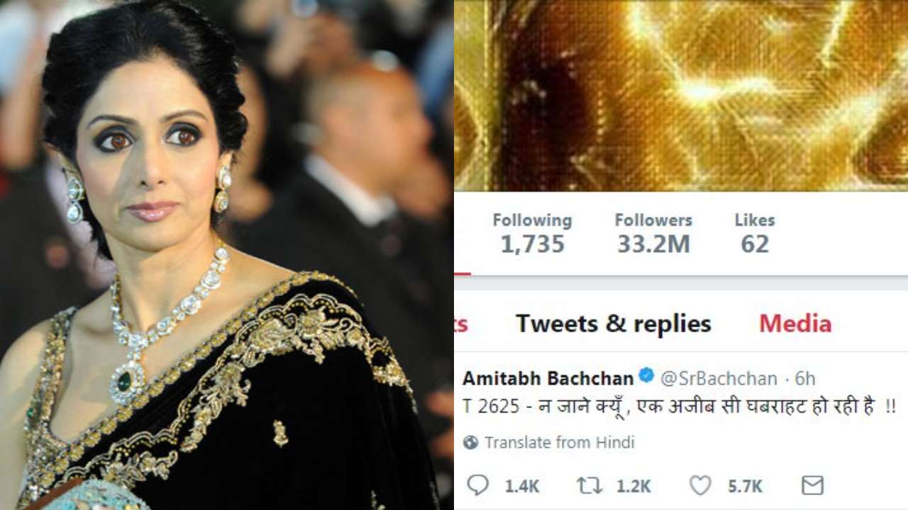 Tweets from bollywood celeb for sridevis death