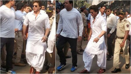 Shah Rukh Khan arrived at Vile Parle Seva Samiti Crematorium