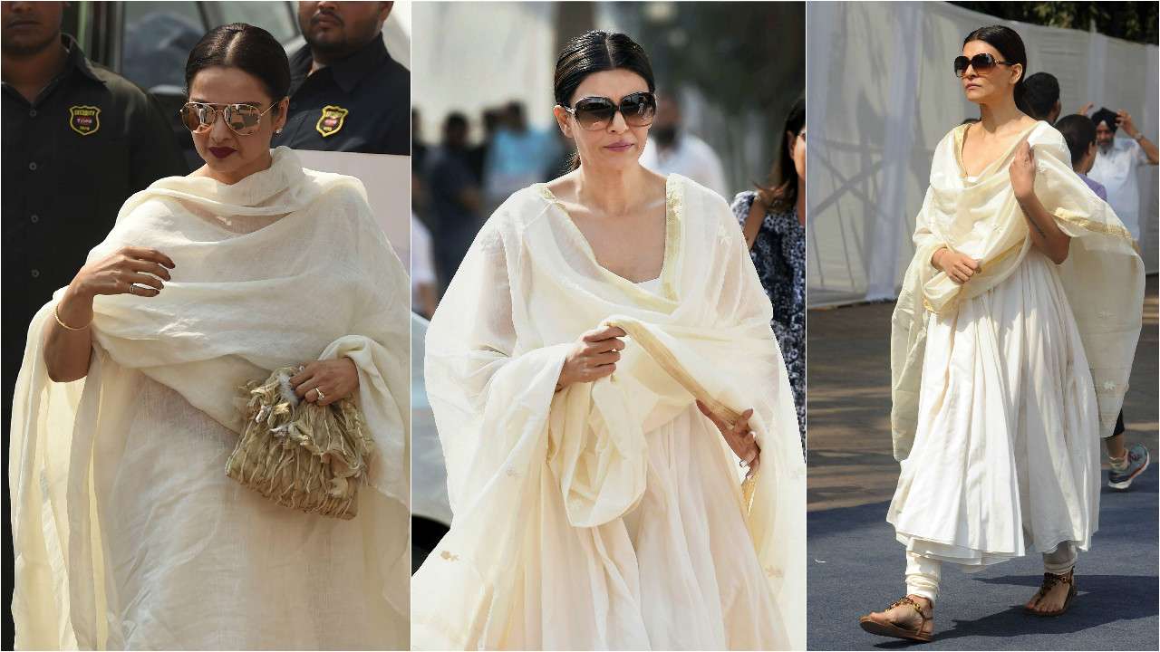 Rekha and Sushmita Sen reached Celebrations Sports Complex