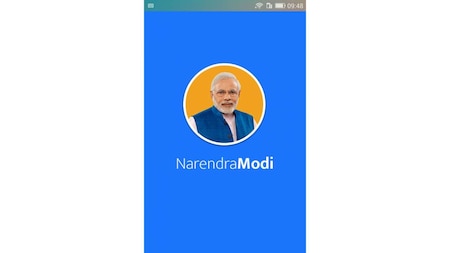 Narendra Modi app: The splash screen